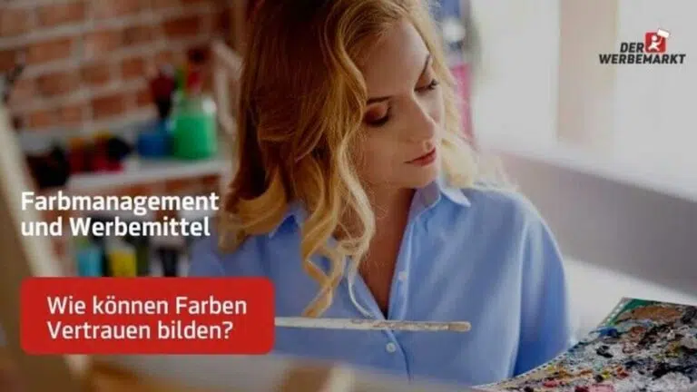 Farbe vertrauen bei der Erstellung von Werbemitteln Beitragsbild