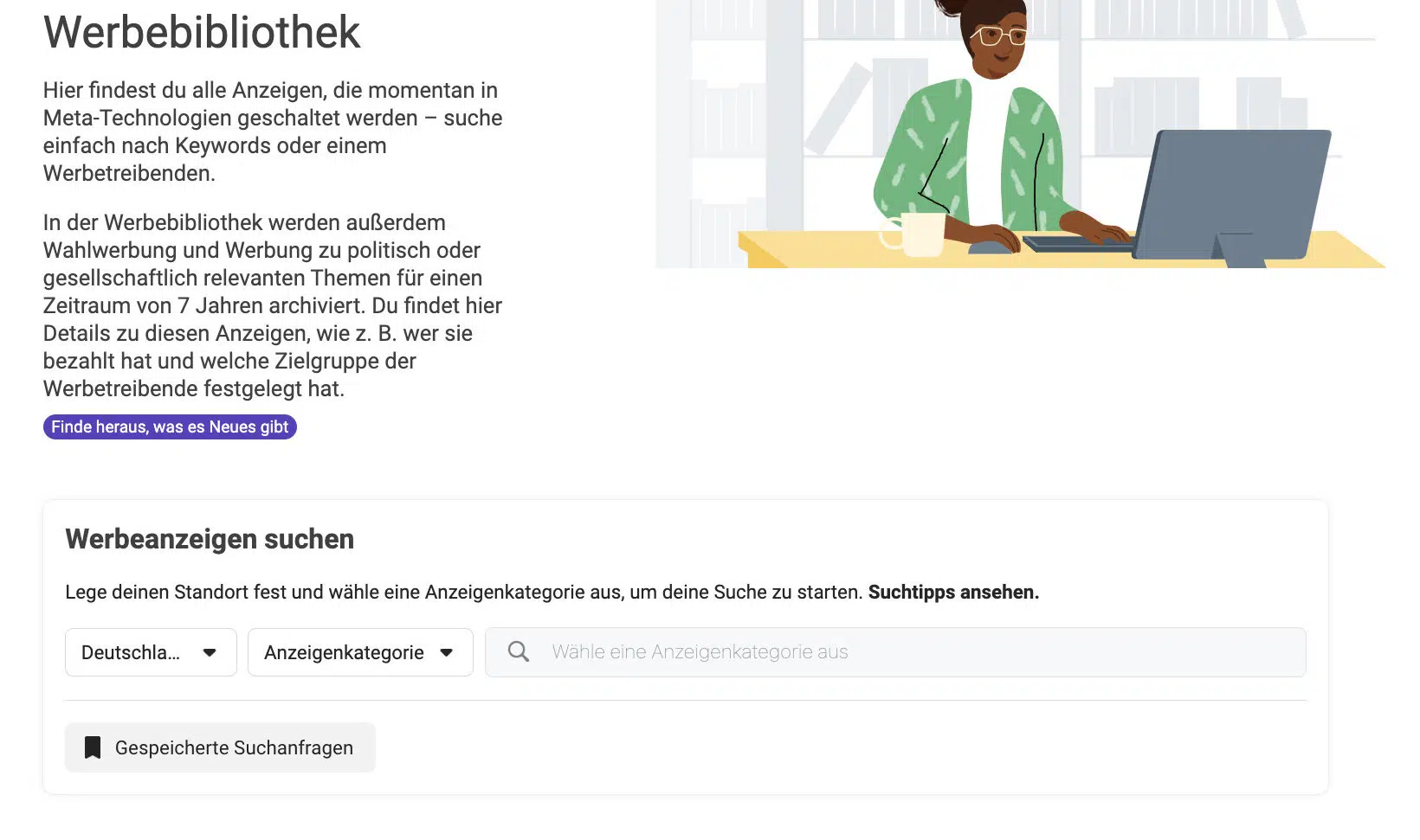 Die Meta Werbebibliothek ist dein Spionagetool was erfolgreiche Ads anbelangt