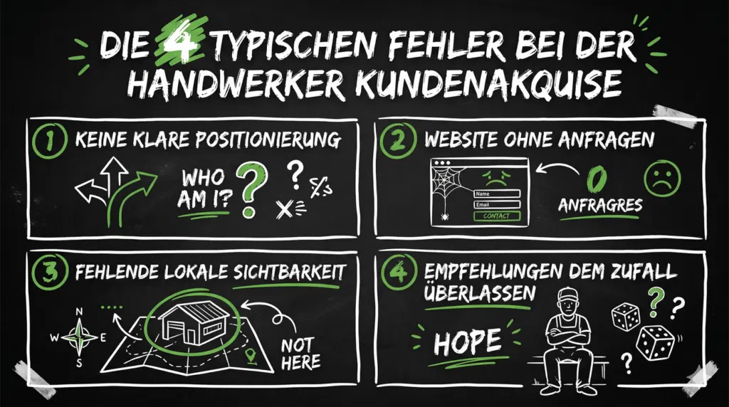 4 Typische Fehler bei der Handwerker Kundenakquise