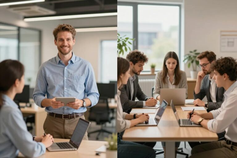 Split-Vergleich Mentor-Session und Mastermind-Gruppe